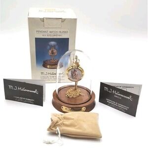 Retired M. J. Hummel Pendant Watch HU2003 Ride into Christmas NEW